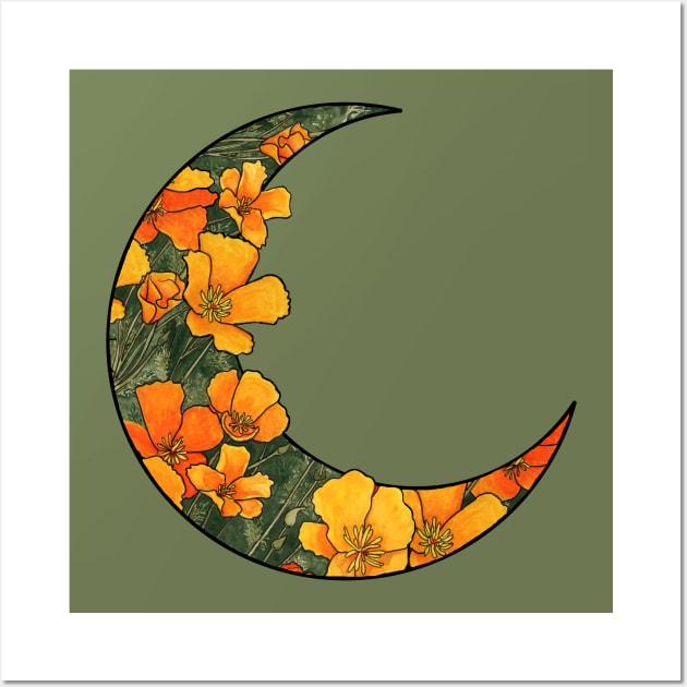 Poppy Moon Wall Art by Heather Dorsch Creations